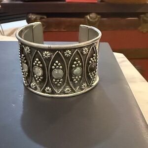 Elegant Silver Plate Moonshine Cuff Bracelet